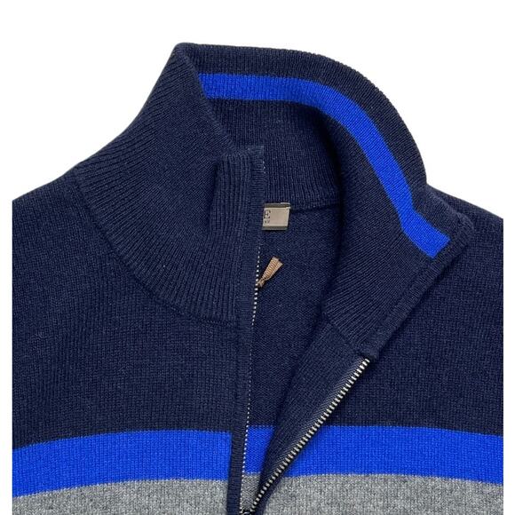 5-32 AMICALE NWT Men's Sweater Striped 100% Cashmere Small - Picture 3 of 11